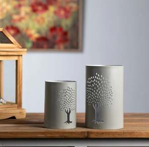 Beautiful Ceramic Metal Tabletop Votive <b>Holder</b> Indoor/Outdoor <b>Tealight</b> <b>Candle</b> <b>Holder</b> Wedding Party Decoration Home Hotel Office - Product Image 2