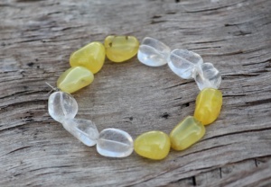 Unisex Multicolor Classic <b>Charm</b> Adjustable Beaded <b>Bracelets</b> Tumbled Calcite Clear Quartz Main Stone Anniversaries Sameer Gems - Product Image 2