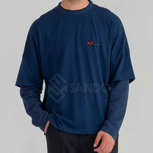 เสื้อสองชั้นสำหรับผู้ชายพิมพ์ลายเองพร้อมโลโก้100% บริการ OEM - Product Image 6