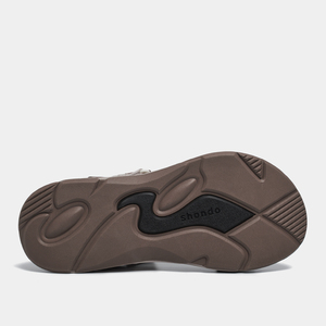 Unisex Brown Cross-Strap Sandals Durable EVA Casual Design Toe Hook Loop Closure Removable Strap Quick-Drying - Product Image 3