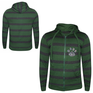 Sudadera con capucha y cremallera de algodón polar para hombre venta al por mayor de manga larga hecha en fábrica para hombre sudadera con cremallera de diamantes de imitación para adultos - Product Image 6