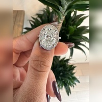 Anillo de Compromiso con Diamante Ovalado de Laboratorio VVS2 de 4 Quilates, Oro Sólido de 18K, Certificado IGI, Compra al por Mayor, Precio de Fábrica, Envío Global