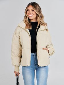 Thermal lined women's puffer jacket with quilted insulated <b>padding</b> and water resistant Breathable Women's Puffer jacket - Product Image 6