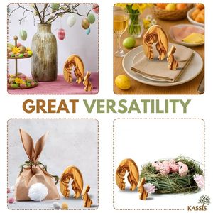 Hand Carved Olive Wood Easter Bunny in Egg Decoration Easter Table Decor Handmade in Bethlehem - Product Image 5