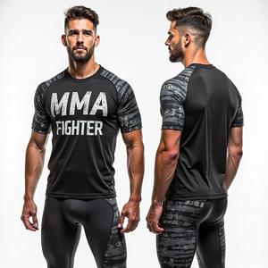 Compresión Fit Rash Guard Kimono De Jiu Jitsu manga corta completa MMA personalizado Bjj Fight Wear diseño sublimado estiramiento - Product Image 4