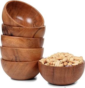 Bol en bois pour servir des fruits secs bol à mélanger rond bol à Dessert en bois taille personnalisée en bois de mariage accepté emballage personnalisé - Product Image 2