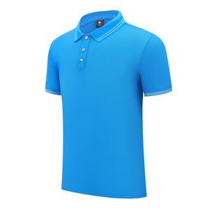เสื้อโปโลกีฬาผ้าฝ้ายแห้งเร็วสำหรับผู้ชายเสื้อกอล์ฟผ้าคอตตอน100% 100% โลโก้ตามสั่ง - Product Image 5