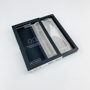 Cajas de papel de cajón deslizante negro personalizado de lujo con ventana transparente de gancho para embalaje de cajas de teléfono - Product Image 4