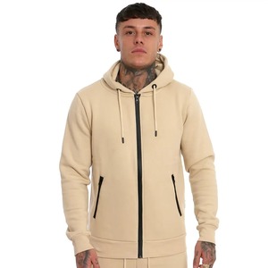 Sweat à capuche zippé personnalisé pour homme, 100% coton molletonné, décontracté, pour la gym et le fitness, avec logo personnalisé brodé ou imprimé - Product Image 3