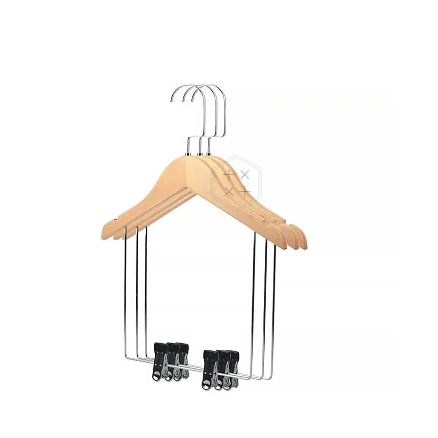 30 CM wood kid pants clothes hangers child clothes hangers for shop