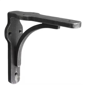 Soporte de estante de hierro forjado Soporte de hierro forjado a mano para estanterías de madera personalizadas y uso de pared resistente - Product Image 5