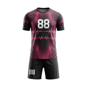 Uniforme de Fútbol Sublimado Personalizado 100% Poliéster, Camiseta Amarilla con Estampado de Mapa Topográfico, Pantalones Cortos, Conjunto Completo de Ropa Deportiva para Equipo 81 - Product Image 2
