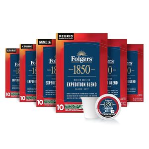 Café Folgers 1850 Expedition Blend Tueste Medio, 60 Cápsulas Keurig K-Cup - Product Image 1