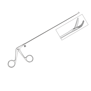 คีมจับแบบอัลลิเกเตอร์ รุ่นมาตรฐาน โค้งขวา ใช้มือ |   เพลาทรงกรวย 2 มม. |   เครื่องมือผ่าตัดหู คอ จมูก ขนาด 9 นิ้ว ได้รับการรับรองมาตรฐาน CE - Product Image 1