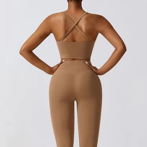 Vêtements pour femmes avec logo personnalisé, chemise côtelée en coton confortable et leggings, vêtements de détente, ensembles deux pièces pour femmes - Product Image 4