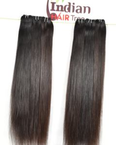 Extensions de cheveux brésiliens droites vierges naturelles non transformées Remy pour femmes Cuticule alignée couleur noire brute Curl de vague indienne - Product Image 2