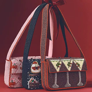 New Arrival Designer Handmade Women's Luxury Beaded <b>Embroidered</b> Wedding Party <b>Clutch</b> <b>Bag</b> with Bamboo Handle Trendy Wedding Purse - Product Image 1