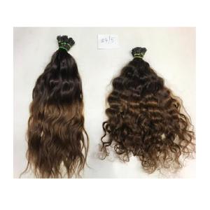 Extensions de cheveux brésiliens Remy Hamson, tissage en vrac, cheveux lisses, personnalisation de la couleur, vente en gros, cheveux bruts non traités, double trame - Product Image 6