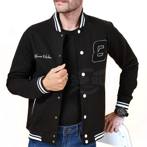 เสื้อแจ็กเก็ตเบสบอลสำหรับผู้ชายเสื้อแจ็กเก็ตเบสบอลสีออกแบบได้ตามต้องการ2025 - Product Image 1