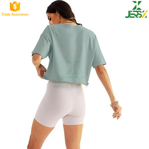 เสื้อยืดคอกลมผู้หญิงทรงโอเวอร์ไซส์ทรงโอเวอร์ไซส์สไตล์วินเทจซักได้ฤดูร้อน - Product Image 4