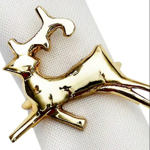 Rond de serviette en métal design animal moderne pour les repas à la maison contemporains et les réunions de dîner élégantes - Product Image 1