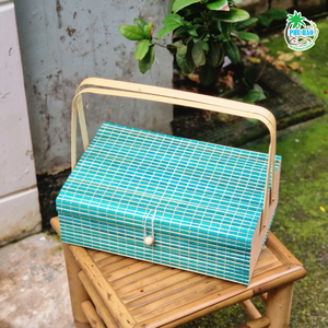 Premium BAMBOO <b>GIFT</b> <b>BASKET</b> FRUIT <b>BASKET</b> with Lid and Handles Perfect for Corporate Gifting Home Decor Viet Nam Crafts - Product Image 2