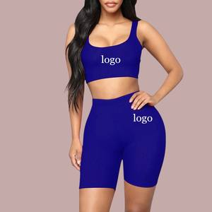 Nuevo conjunto de Yoga para mujer, 2 piezas de talla grande, ropa deportiva personalizada de Color, conjuntos de Fitness de gimnasio de alta elasticidad para mujer, secado rápido - Product Image 2