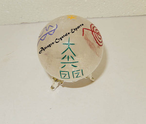 Ágata Cristal Cuarzo Grabado Reiki Esfera Bolas de ágata de alta calidad Venta al por mayor Comprar en línea de Amayra Crystals Exports India - Product Image 3