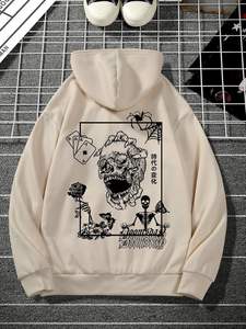 100% algodón Streetwear pulóver Sudadera con capucha impresión Digital Tie-Dye apliques diseño lavado con ácido Stonewashed sólido forrado frontal - Product Image 6