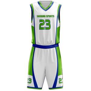 Camiseta de baloncesto sublimada al por mayor logotipo bordado personalizado conjunto de uniforme de baloncesto clásico - Product Image 2