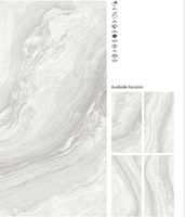 Enfild Bianco aspect marbre blanc avec abat-jour noir 80x160cm Surface brillante avec grandes dalles en porcelaine polie par Novac Céramique