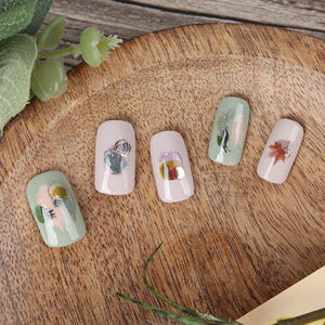 MEJOR que La NATURALEZA #45872 Calcomanías para decoración de uñas 3D de varios tamaños con diseño de Corea Estilo teñido de hojas Producto OEM ODM - Product Image 5