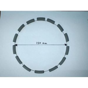 Diabu 150mmCDS Segments de forets diamantés à matrice métallique argentée, 140 unités - Product Image 1
