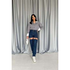 Jeans de Dos Piezas con Tirantes Azules - Azul - Product Image 2
