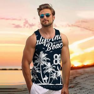 Gilet d'été hawaïen pour hommes, rafraîchissant et confortable, sport quotidien, fitness, respirant, mode de rue polyvalente. - Product Image 3