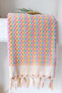 Turc Pom Pom main cuisine petite serviette Peshkir Pestemal multicolore maison essuie-mains décoratifs à pois - Product Image 2