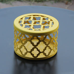 Support de bougie chauffe-plat en métal de luxe moderne de haute qualité, couleur personnalisée, avec bouteille en verre, imprimé en typographie artisanale, décoration d'intérieur - Product Image 2