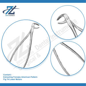 Fórceps de extracción Fig74 Molares inferiores Juego dental de acero inoxidable de alta calidad Premium Fabricante de instrumentos quirúrgicos Pakistán - Product Image 4