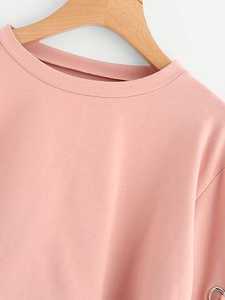 OEM High Quality Womens Plain Color Hoodie Breathable <b>Crop</b> Top <b>Long</b> <b>Sleeve</b> Pullover - Product Image 2