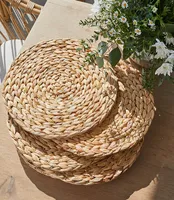 Napperons en jacinthe d'eau naturelle de meilleur choix Variété de tailles Napperons tissés à la main personnalisés Décorations de table des Artians du Vietnam