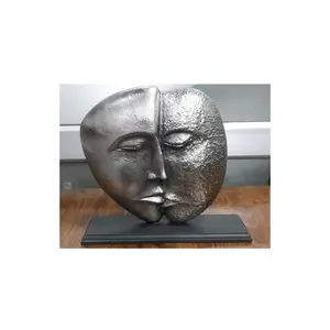 情侣情侣面对金属雕塑优质花式设计桌面装饰陈列品，用于活动装饰
