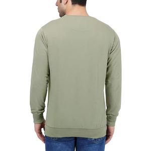 Sweat-shirt pour homme de haute qualité, uni, à col rond, fabriqué sur mesure, en coton, à manches longues, pas cher - Product Image 3