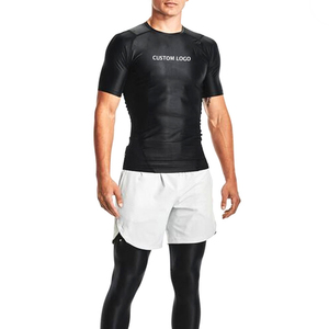 Manches courtes de compression respirantes Rash Guard pour les entraînements de BJJ MMA Jiu Jitsu pour hommes - Product Image 2