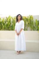 Longue robe Maxi en lin blanc robe longueur cheville doublée de coton Maxi avec poches robe de lin ample pour les femmes grande taille vêtements