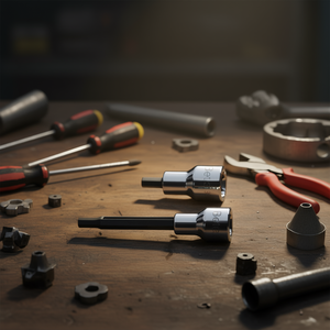 Llaves de vaso hexagonales cromadas de 1/2 pulgada con inserciones pulidas - Product Image 3