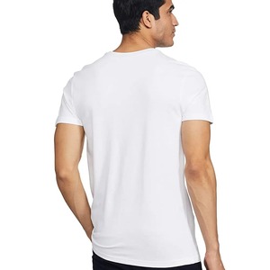 Pakistán fábrica al por mayor algodón tripulación Fitness barato en blanco imprimible liso camiseta para hombres fibra de bambú Camisetas - Product Image 2