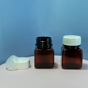 25ml Plastic Jar with Lid and <b>Stopper</b> PET Plastic Tablet <b>Bottle</b> for Vitamins Pills Medicine & Pharmaceuticals Plastic Packaging - Product Image 2