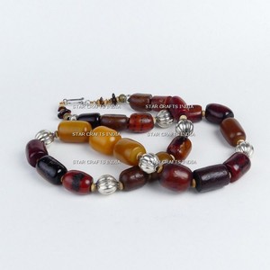 New Customization Women Multi <b>Beads</b> Handmade <b>Necklaces</b> with Resin Tear Drop Pendant <b>Necklace</b> <b>Chunky</b> Jewelry - Product Image 3