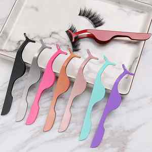 Pince à épiler applicateur de cils en acier inoxydable de haute qualité Logo personnalisé couleur marque privée faux cils outil beauté en gros OEM - Product Image 6