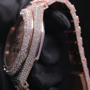 New Fashion Luxury <b>Skeleton</b> <b>Watch</b> Stainless Steel Full Iced Out Baguette Vvs Lab Grown Diamond Mens <b>Watches</b> Exporter From India - Product Image 5